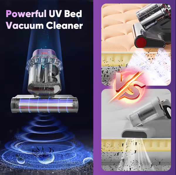 Aspirador UV Antiácaro — Colchões e Sofás