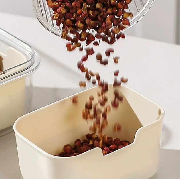 Organizador de Alimento Acrílico Com 8 Divisórias Para Frutas Legumes e Petiscos Transparentes